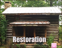 Historic Log Cabin Restoration  River Falls, Alabama